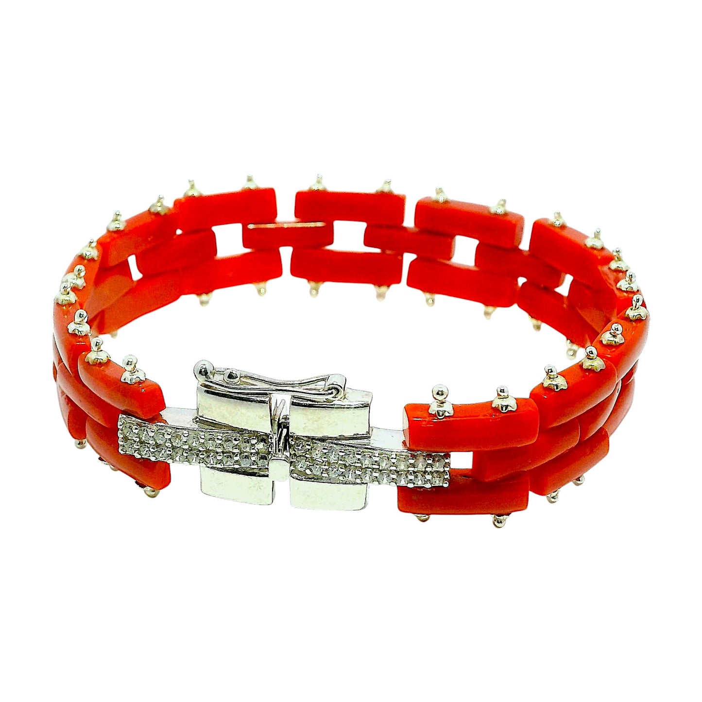 Coral & Cubic Zirconia