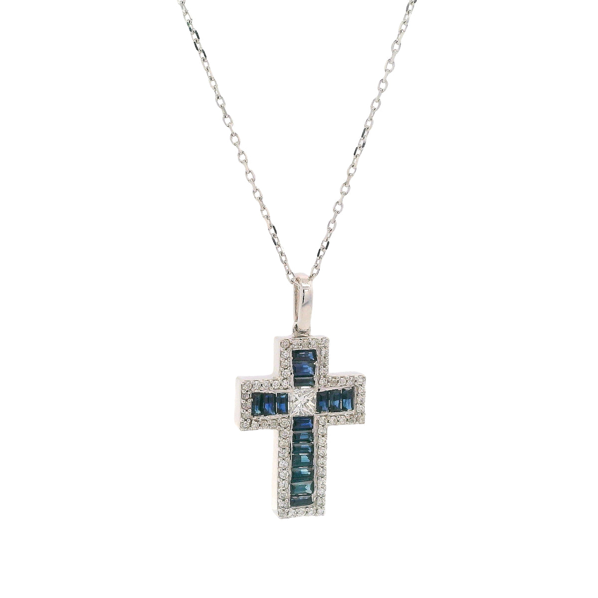 Diamond & Sapphire Cross