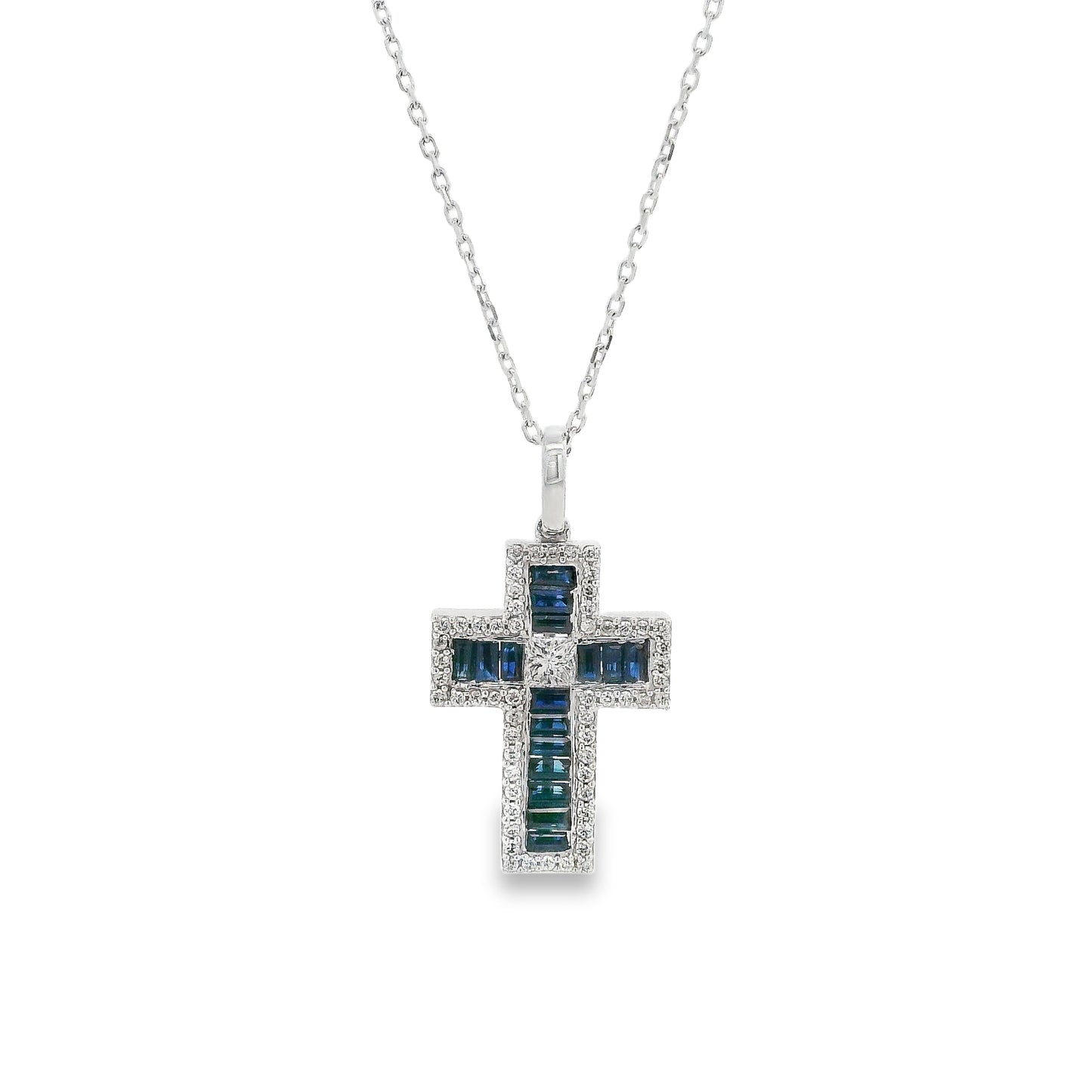 Diamond & Sapphire Cross