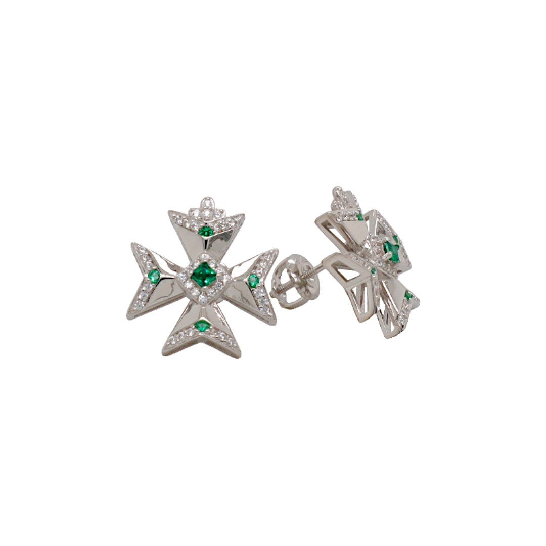 Cubic Zirconia Earrings/Brooch