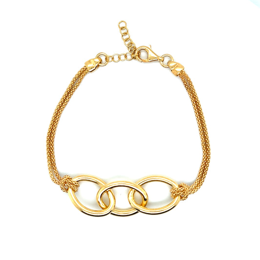 Yellow Gold Plated Silver Bracelet