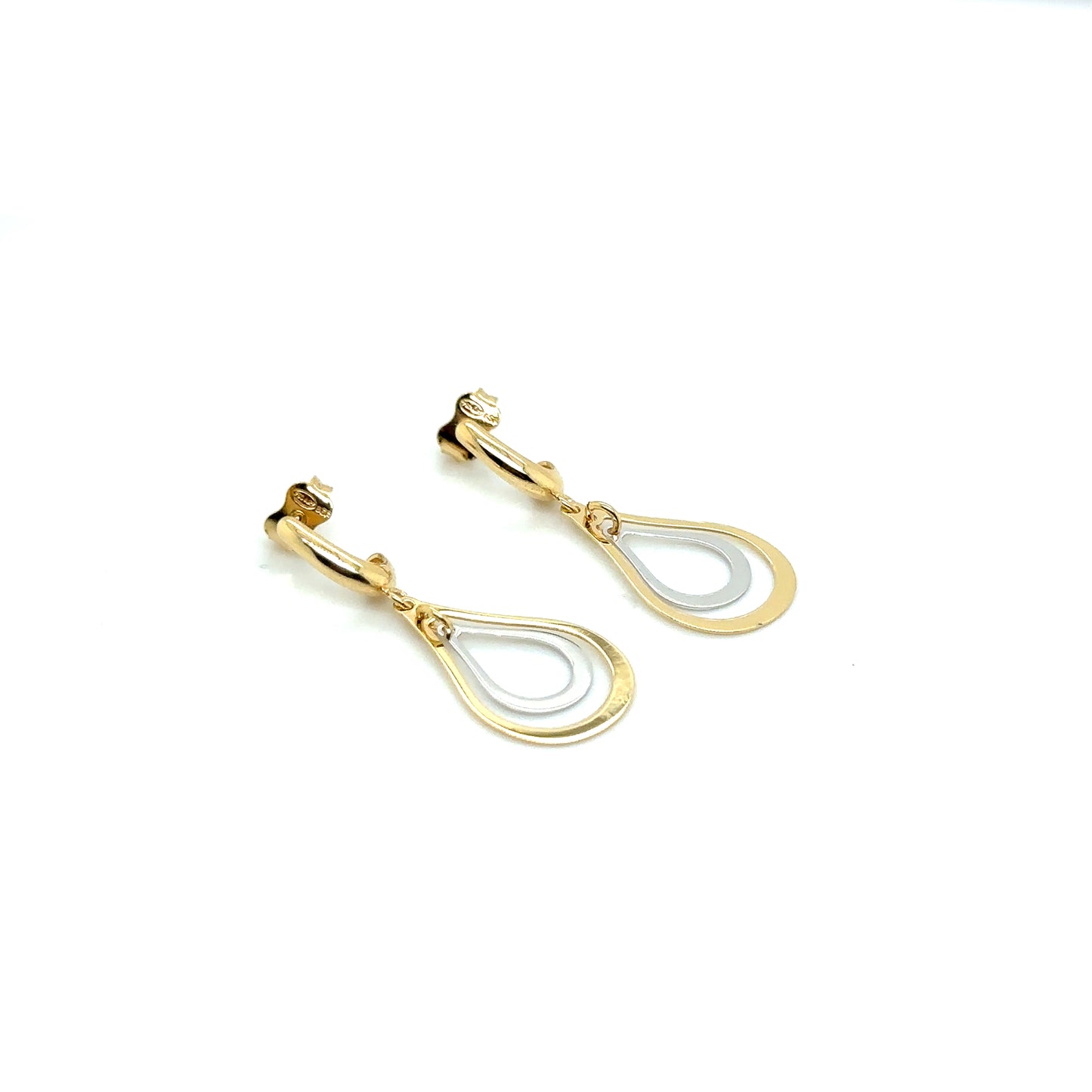 White & Yellow Gold Earrings