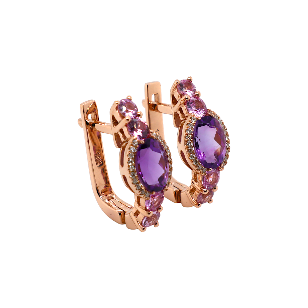 Diamond, Pink Sapphire & Amethyst