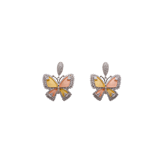 Cubic Zirconia Butterfly Earrings
