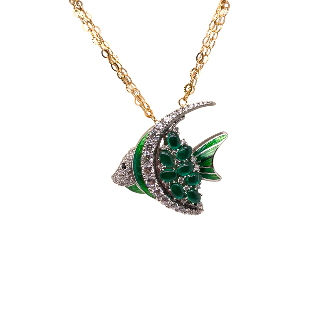 Green Enemal Necklace