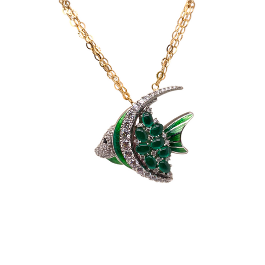Green Enemal Necklace
