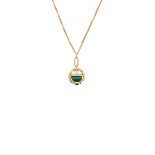 Cubic Zirconia & Malachite