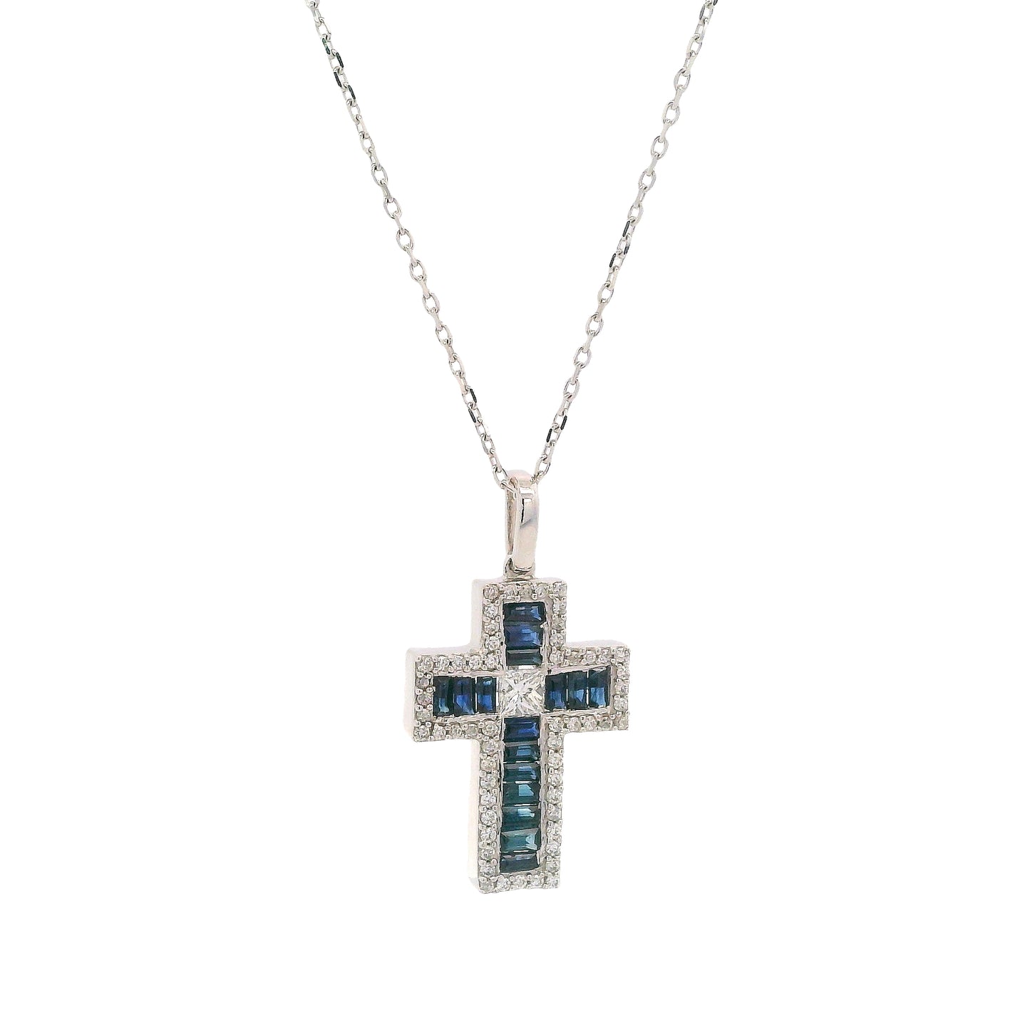 Diamond & Sapphire Cross