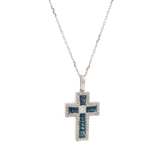 Diamond & Sapphire Cross