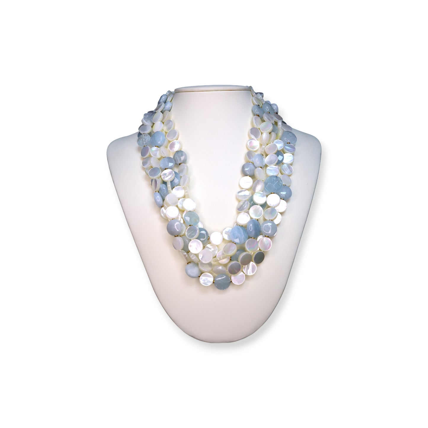 Mother of Pearl & Aquamarine