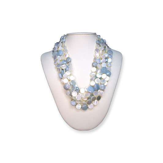 Mother of Pearl & Aquamarine