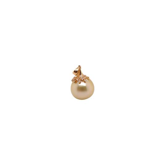 Golden South Sea Pearl & Diamond