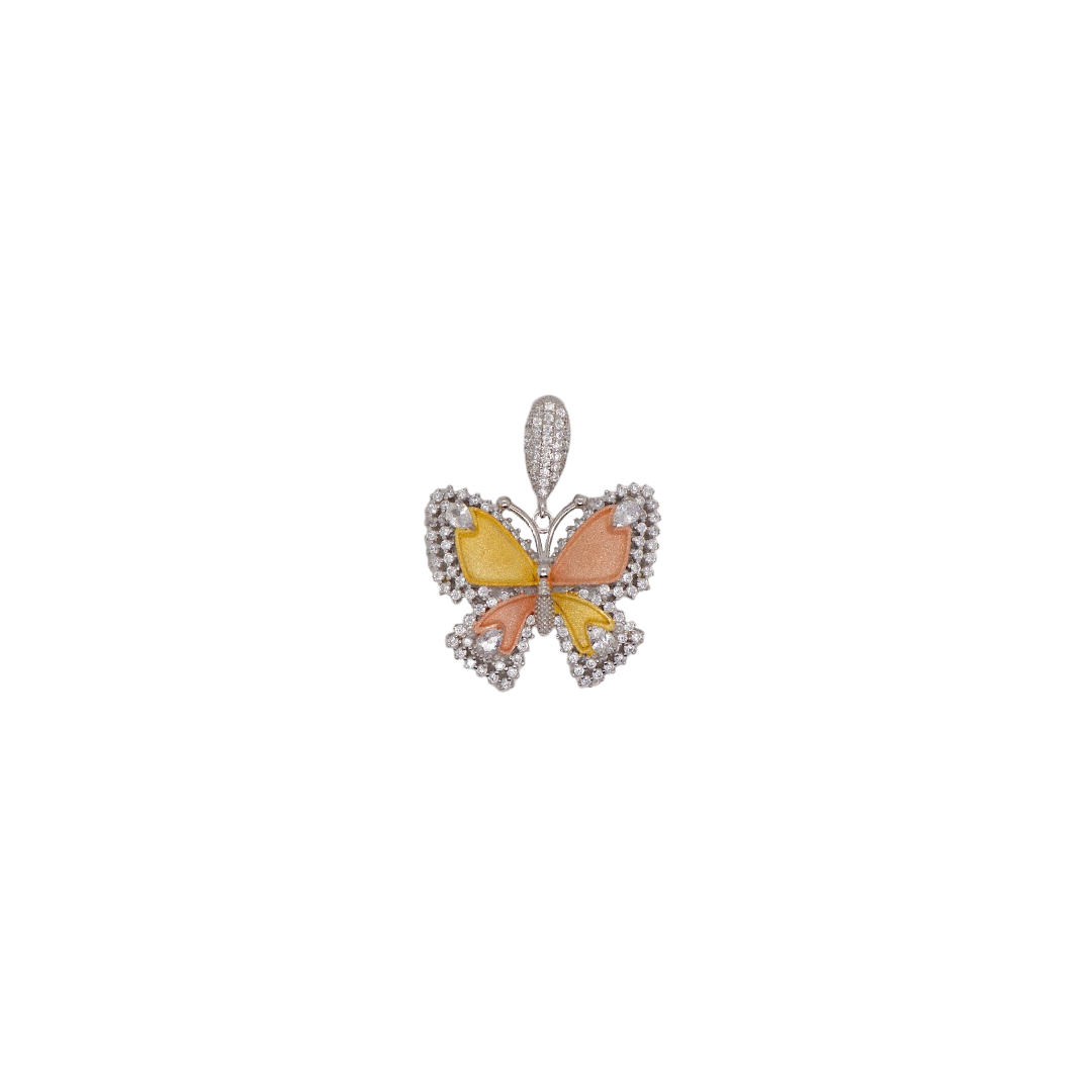 Cubic Zirconia Butterfly Pendant