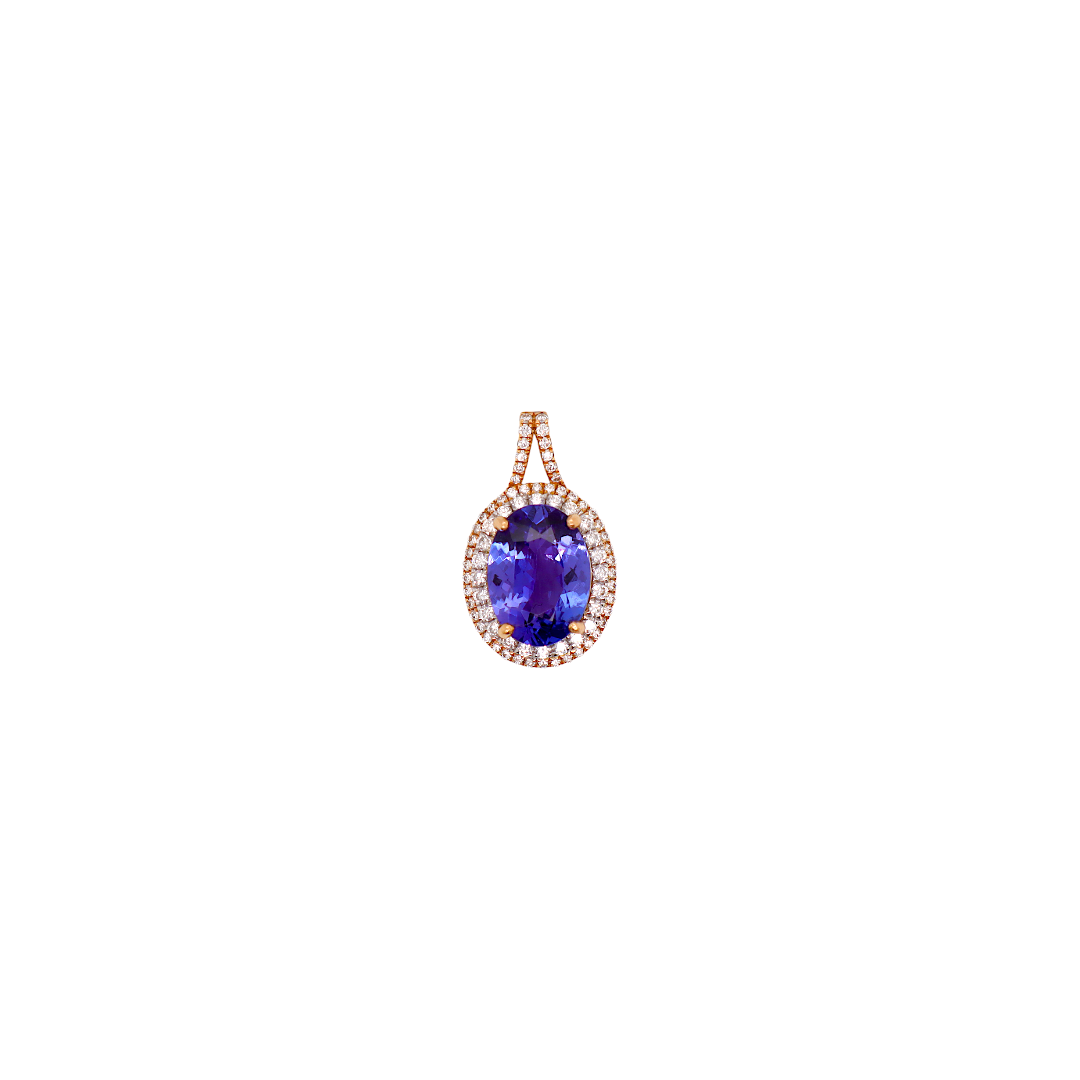 Blue Tanzanite & Diamond
