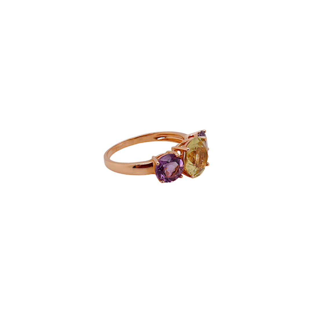 Lemon Quartz & Amethyst
