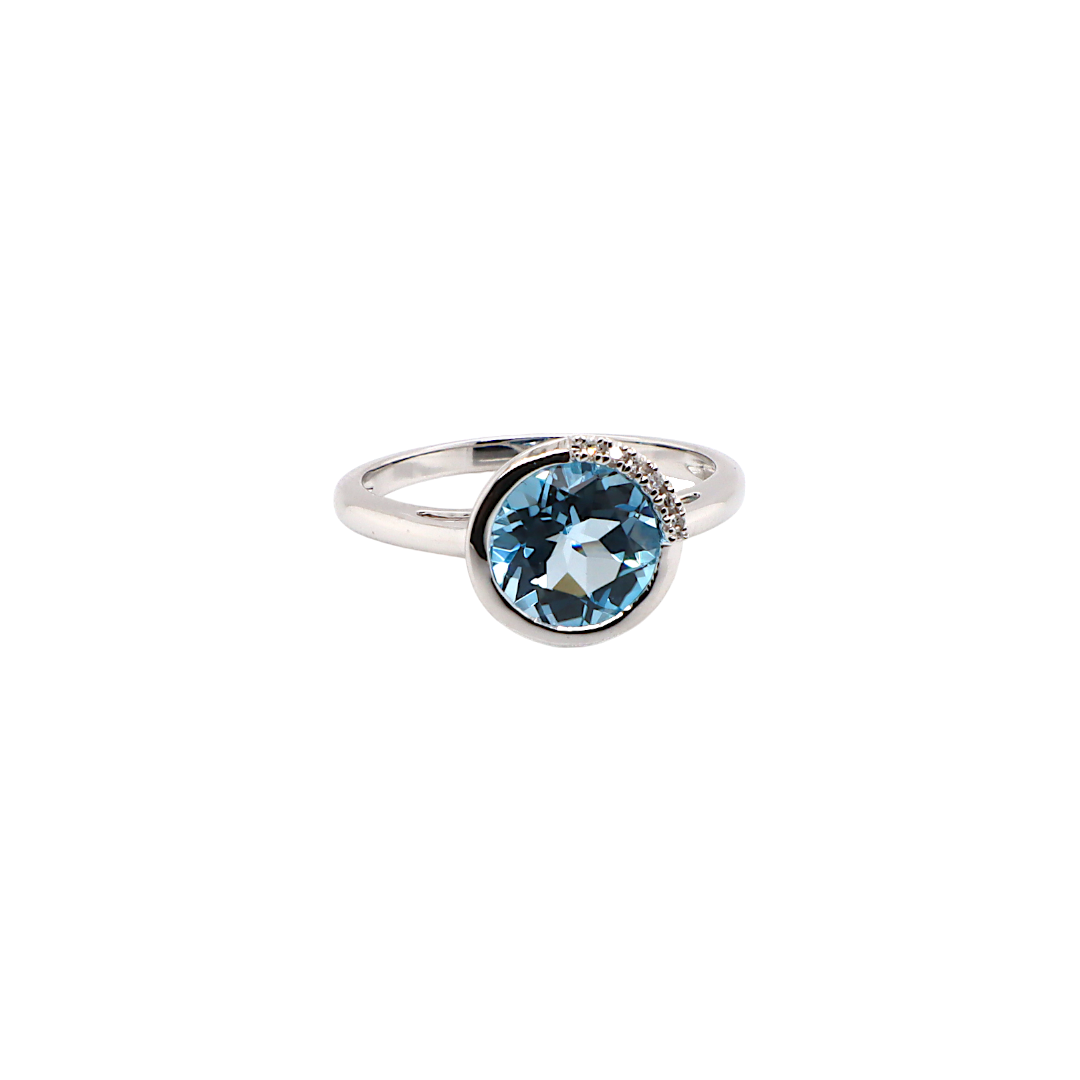 Blue Topaz & Diamond