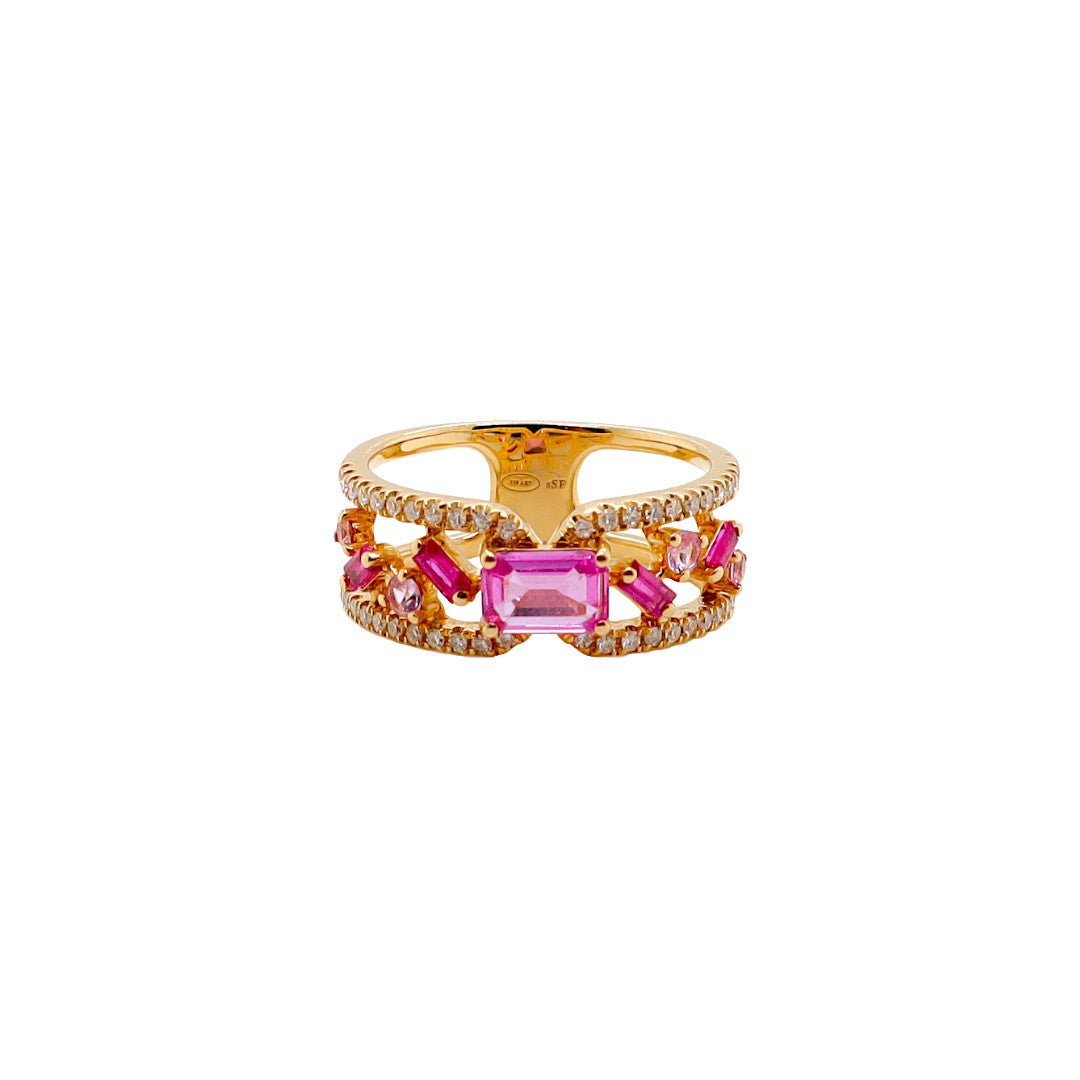 Diamond, Ruby & Pink Sapphire