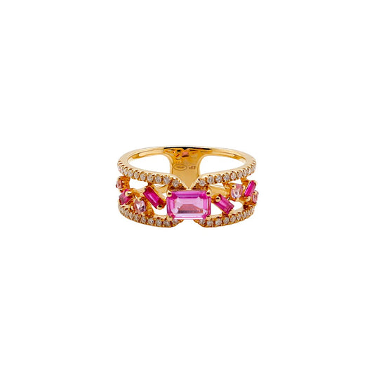Diamond, Ruby & Pink Sapphire