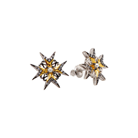 Pearl & Cubic Zirconia Earrings
