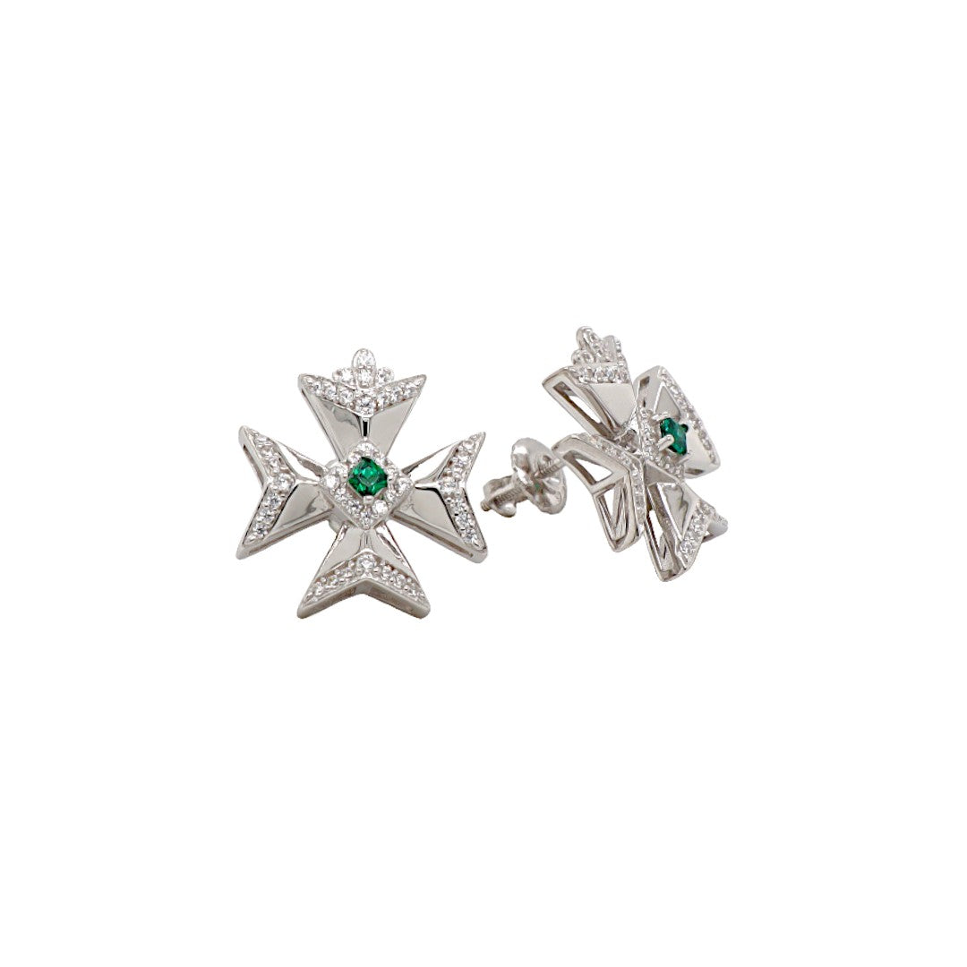 Cubic Zirconia Earrings/Brooch